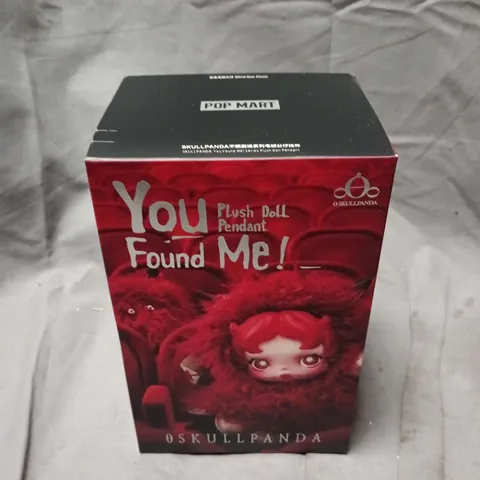 POP MART OSKULLPANDA YOU FOUND ME! PLUSH DOLL PENDANT – BOXED