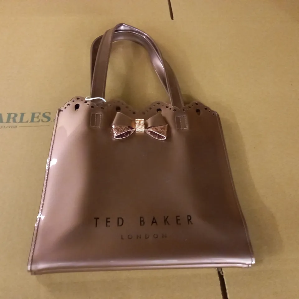 TED BAKER PU BAG IN ROSE GOLD