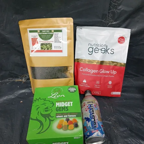 APPROXIMATELY 5 ASSORTED FOOD &DRINK ITEMS TO INCLUDE - MIDGET GEMS, NUTRITION POWDER AND HATASODA - COLLECTION ONLY 