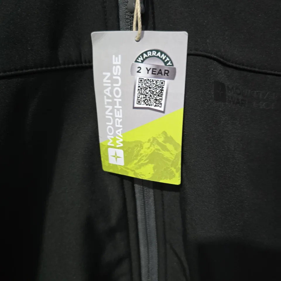 MOUNTAIN WAREHOUSE EXODUS SOFTSHELL JACKET – BLACK – SIZE S