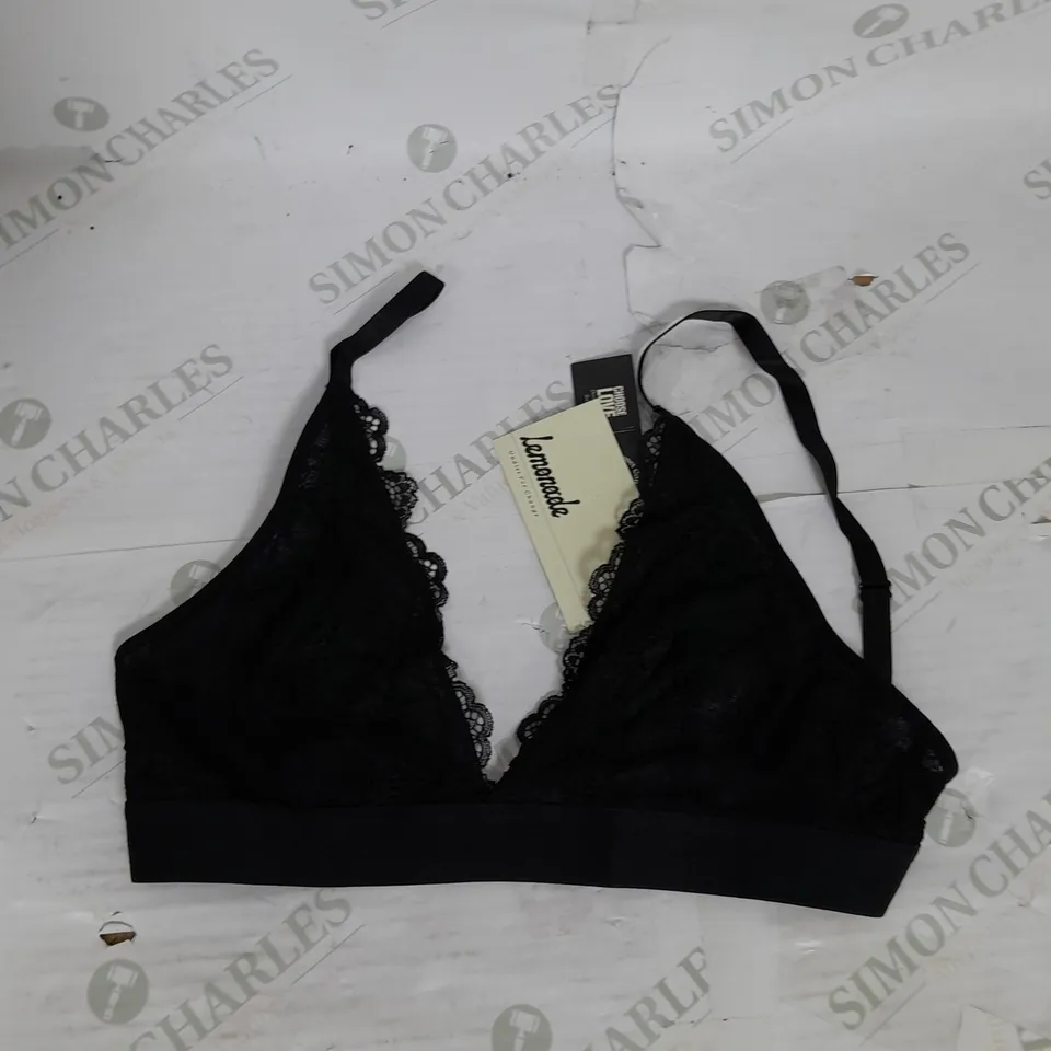 LEMONADE DOLLS LACE BRALETTE IN BLACK SIZE S