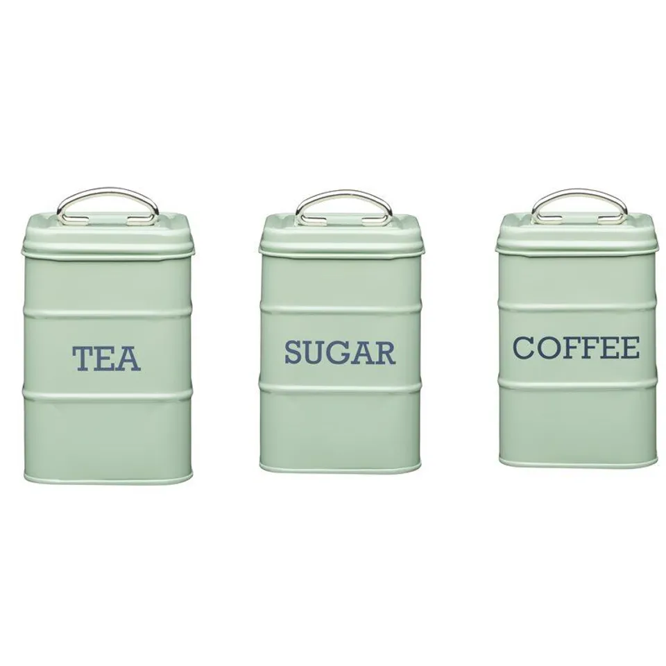 BOXED LIVING NOSTALGIA COFFEE, TEA AND SUGAR JAR