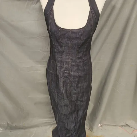 WHITE FOX IN MY HEART MAXI DRESS IN DARK INDIGO SIZE M