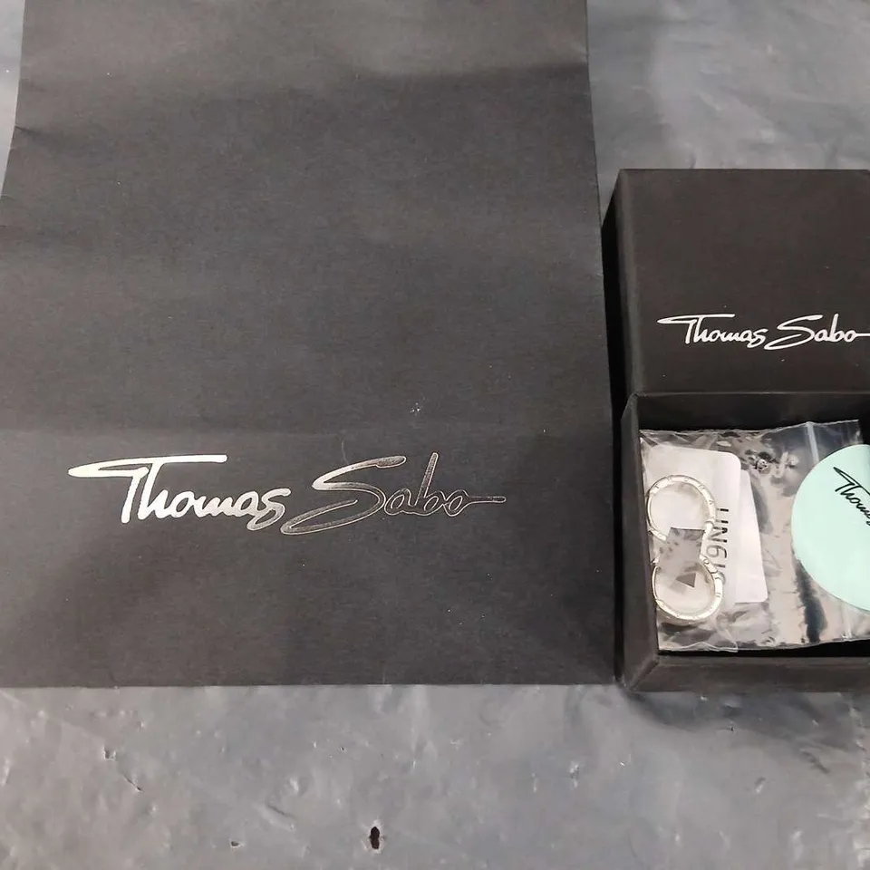 THOMAS SABO SILVER HOOP EARRINGS WITH BOX & BAG 