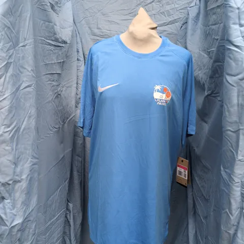NIKE DRI-FIT MEN'S T-SHIRT – SLIM FIT, BLUE, UK LARGE (LG)