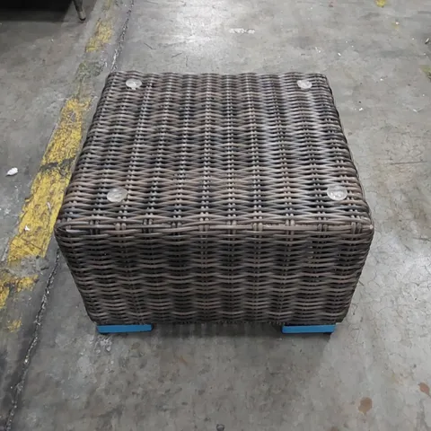 3 X DESIGNER WOVEN FOOTSTOOLS