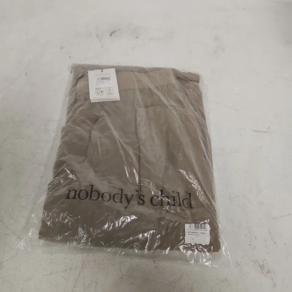 NOBODY'S CHILD KHAKI JARROW TROUSER UK12