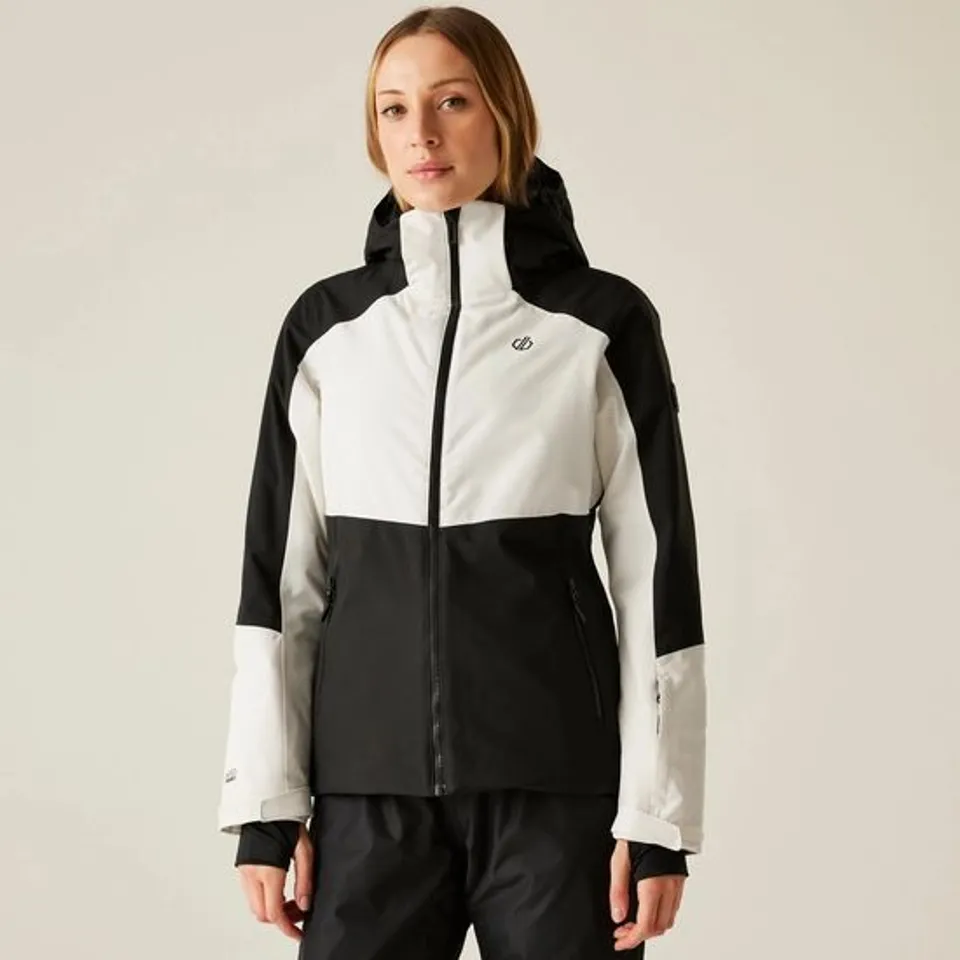 BRAND NEW DARE2B WOMEN'S FLURRY II WATERPROOF SKI JACKET | EGRET BLACK UK 12