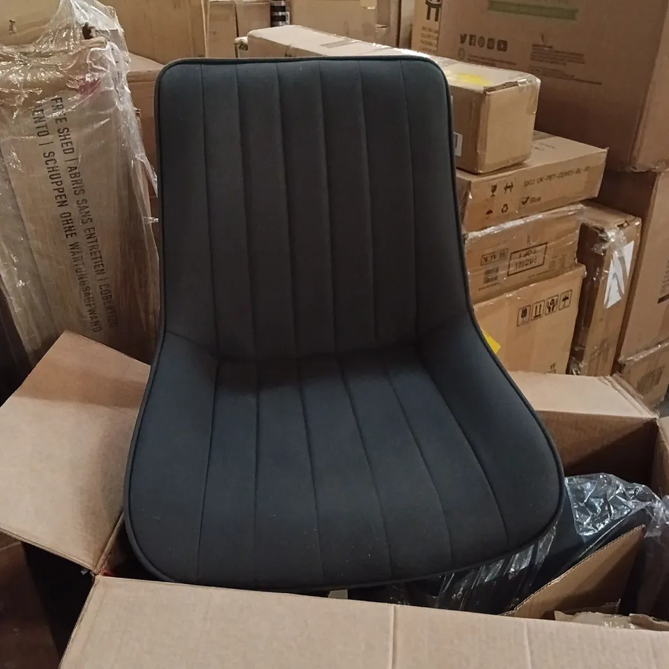 BOXED DINING CHAIRS (SET OF 2) - DARK GREY (1 BOX)