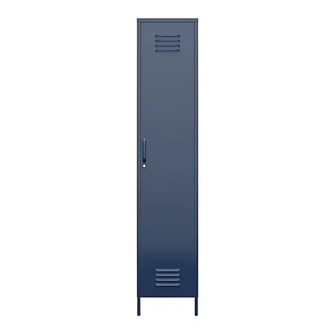 BOXED BRADFORD SINGLE METAL STORAGE CABINET NAVY (1 BOX)