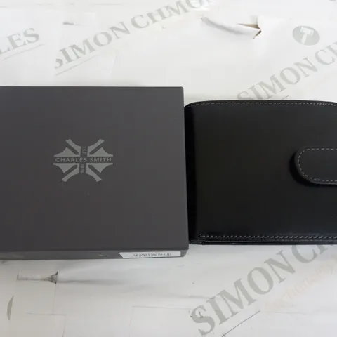 CHARLES SMITH BLACK POUCH WALLET 
