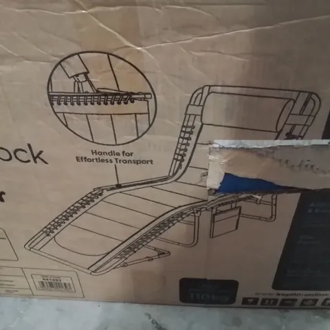BOXED KEPLIN PACK OF 1 COLOUR BLOCK SUN LOUNGER LIGHT NAVY
