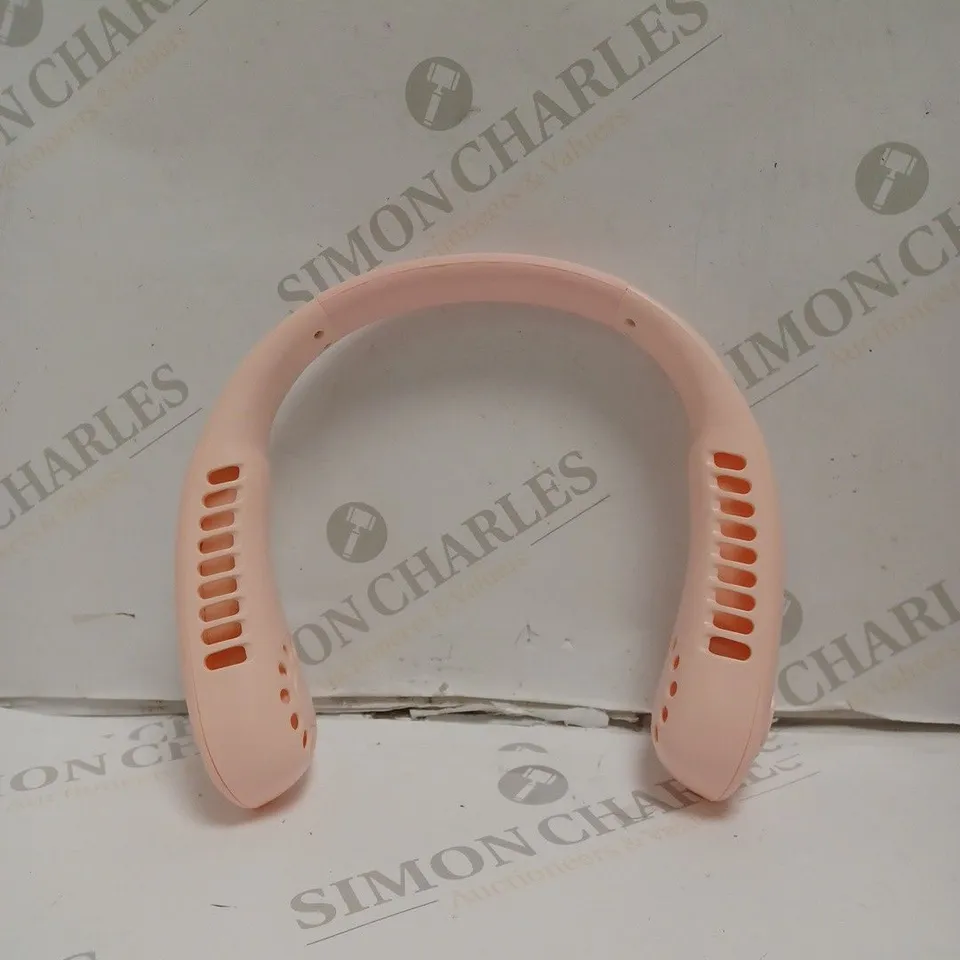 BOXED BLADELESS NECK FAN - PINK. 