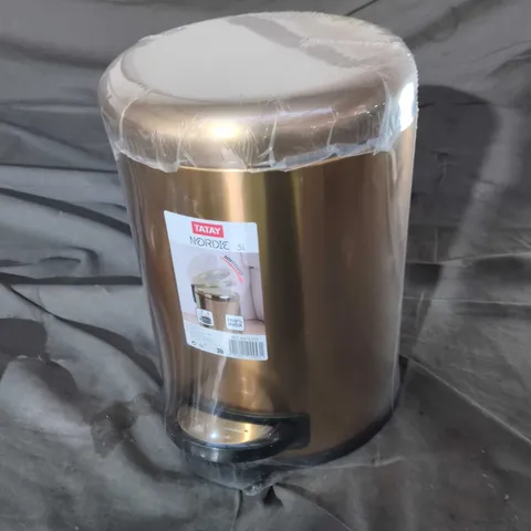 TATAY NORDIC 5L STAINLESS STEEL PEDAL BIN – NEW IN PLASTIC WRAP