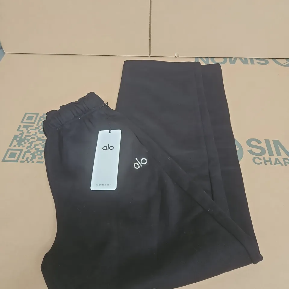 ALO BLACK STRAIGHT LEG JOGGERS SIZE XXS