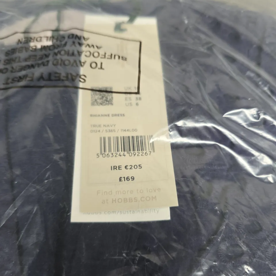 BAGGED HOBBS LONDON RHIANNE DRESS - SIZE 10