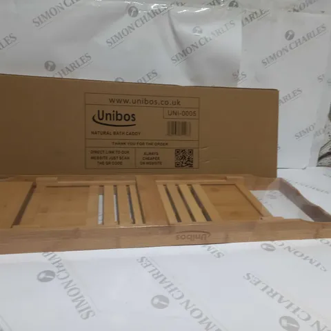 BOXED UNIBOS NATURAL BATH CADDY 