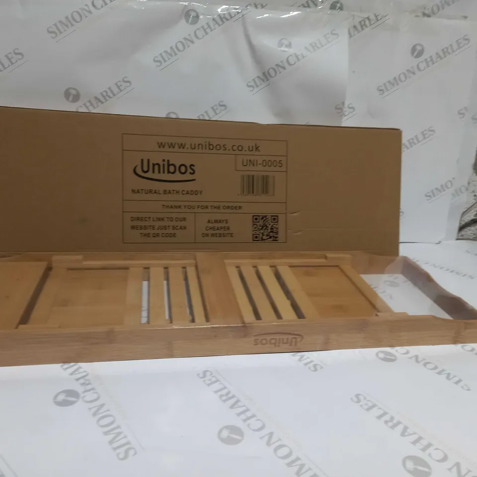 BOXED UNIBOS NATURAL BATH CADDY 