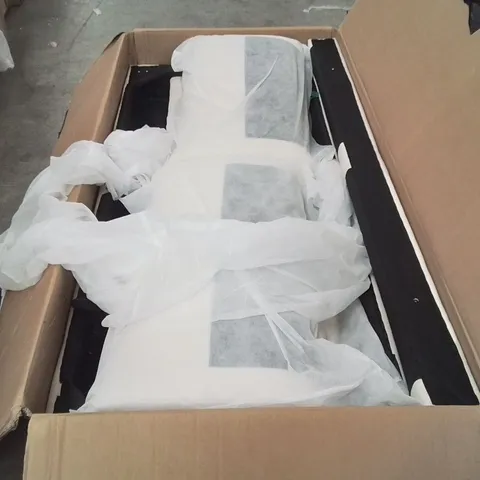 BOXED LANA 3 SEATER IVORY CLASSIC PLUSH FABRIC 