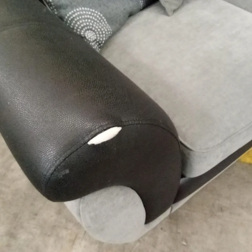 DANUBE FABRIC/FAUX LEATHER CORNER GROUP SOFA RRP £1199