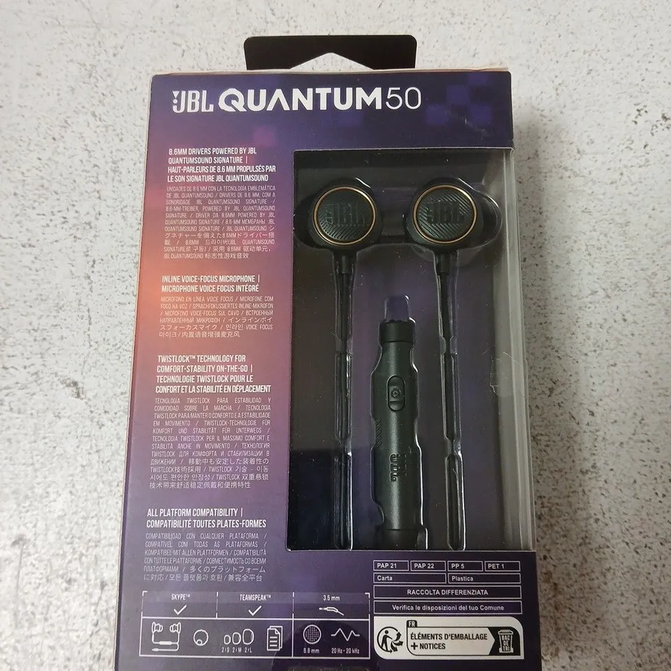 JBL QUANTUM50 IN-EAR WIRED HEADPHONES 