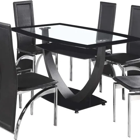 BOXED HANLEY BLACK DINING SET(5 BOXES(
