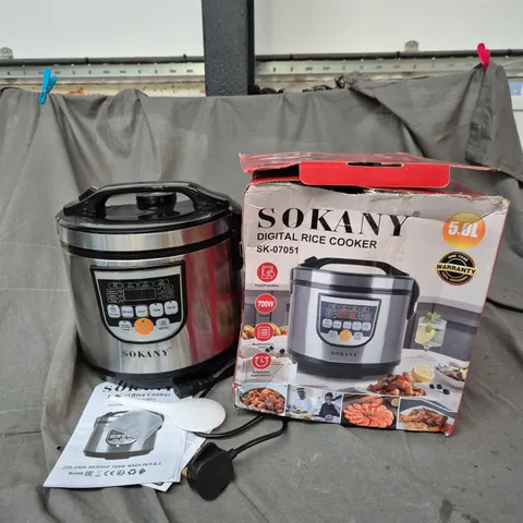 SOKANY DIGITAL RICE COOKER 5.0L SK-07051