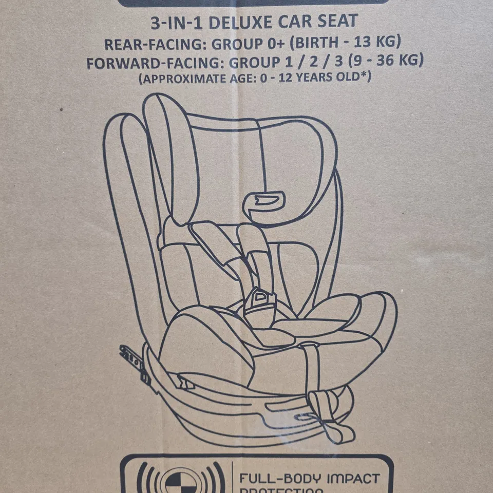 BOXED HARMONY FREESYTLE 3-IN-1 DELUXE CAR SEAT - COLLECTION ONLY