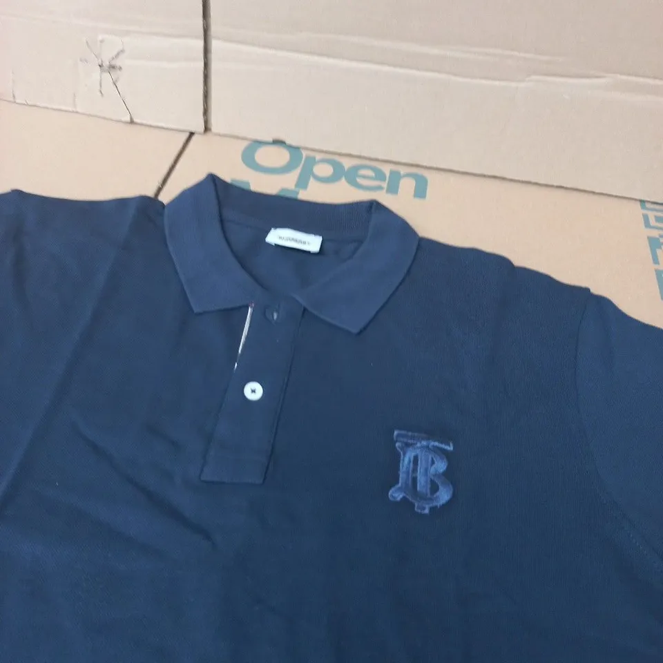 MEN'S BURBERRY NAVY POLO SHIRT - SIZE UNSPECIFIED