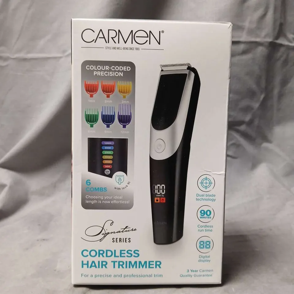 CARMEN CORDLESS HAIR TRIMMER – SIGNATURE SERIES (BOXED)