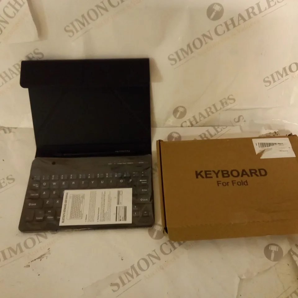 MINI BLUETOOTH KEYBOARD WITH STYLUS, FOLDING CASE AND INSTRUCTIONS