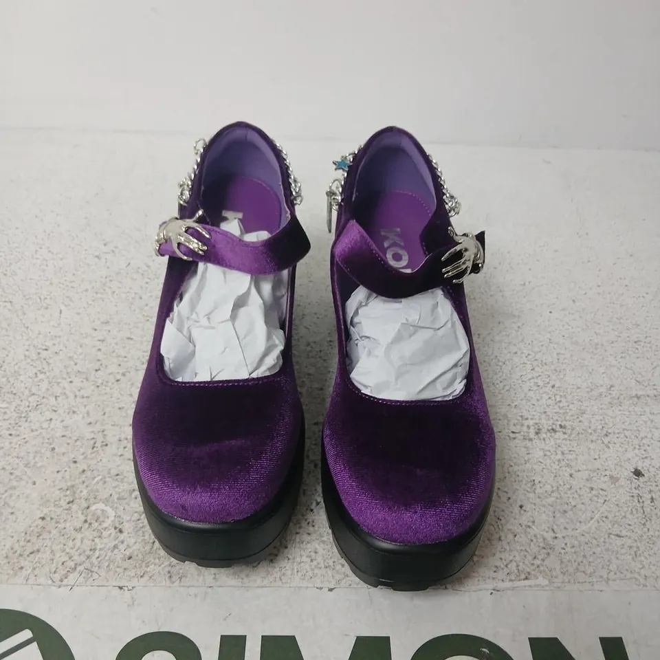 BOXED KOI TIRA MARY JANE'S FATAL TOUCH EDITION IN PURPLE - UK 5