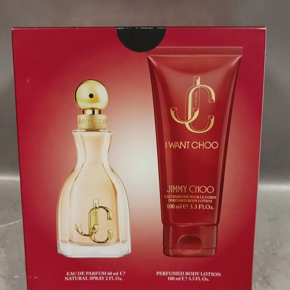 SEALED JIMMY CHOO I WANT CHOO EAU DE PARFUM 60ML GIFT SET 