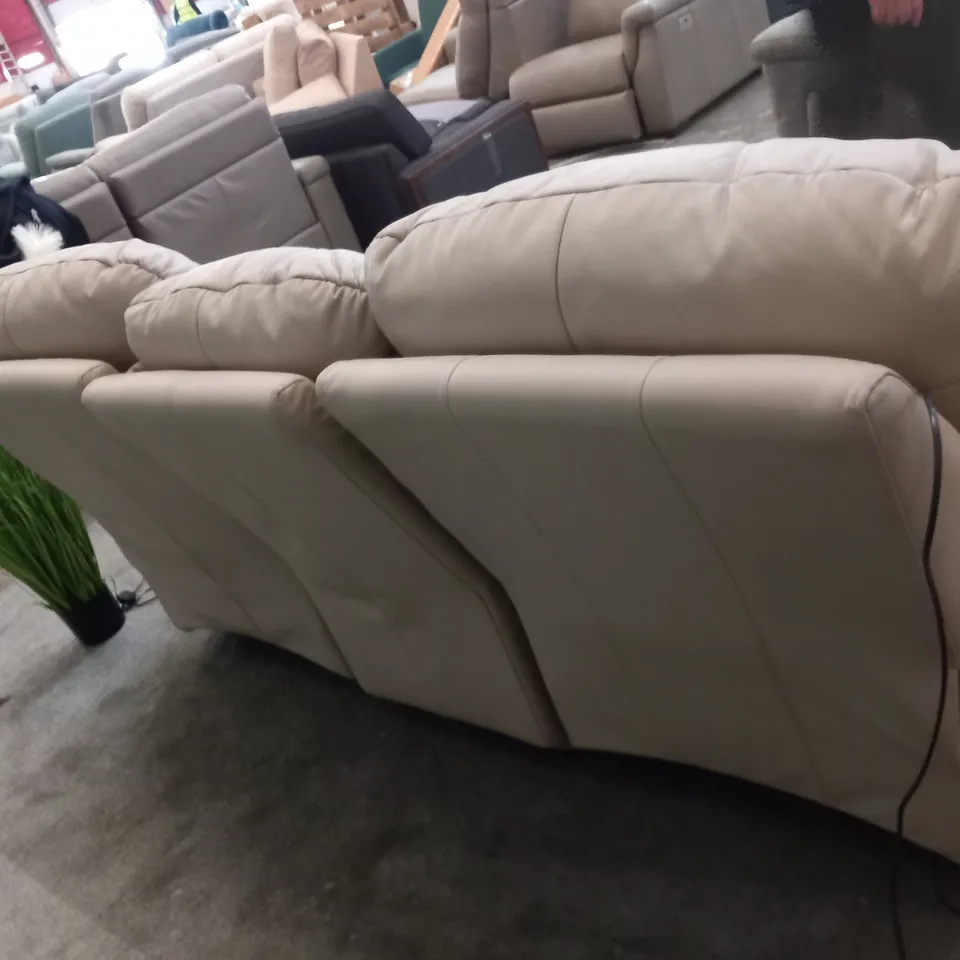 DESIGNER G PLAN CHLOE CAMBRIDGE PLASTER ELECTRIC RECLINING THREE SEATER SOFA