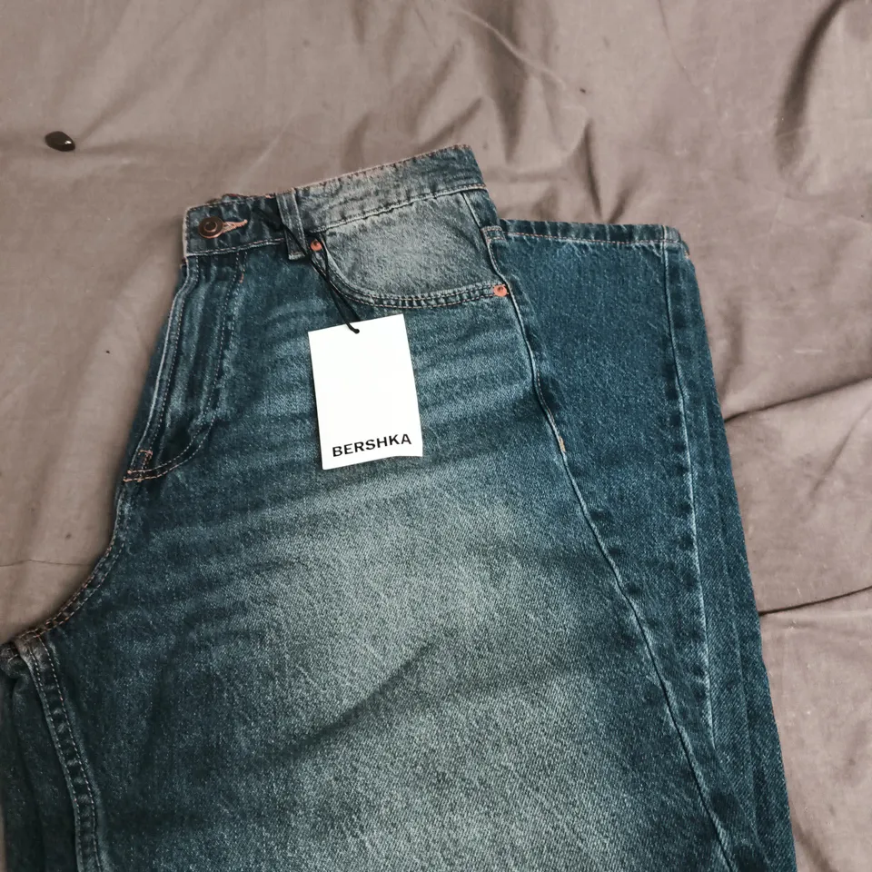 BERSHKA WOMEN'S BLUE DENIM JEANS - UK 8 (EU 36)