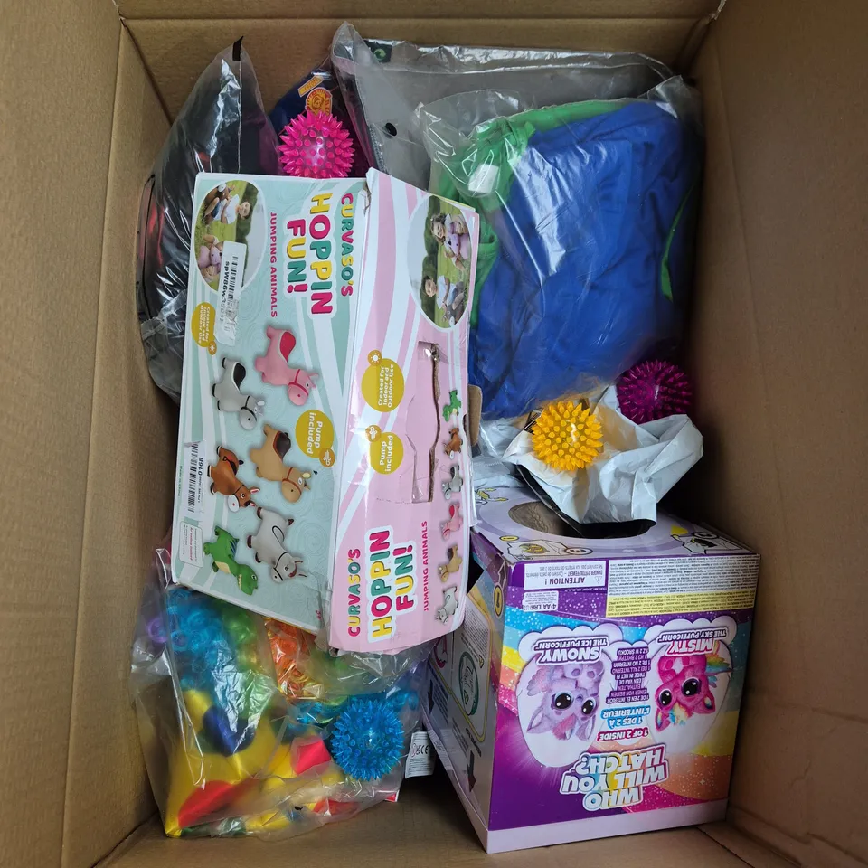 LARGE BOX OF ASSORTED TOYS AND GAMES