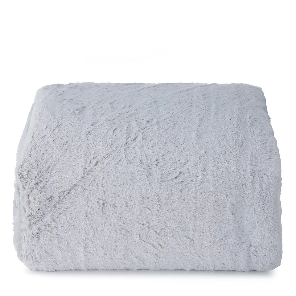 COZEE HOME FAMILY SIZED FAUX FUR & VELVETSOFT HEATED THROW