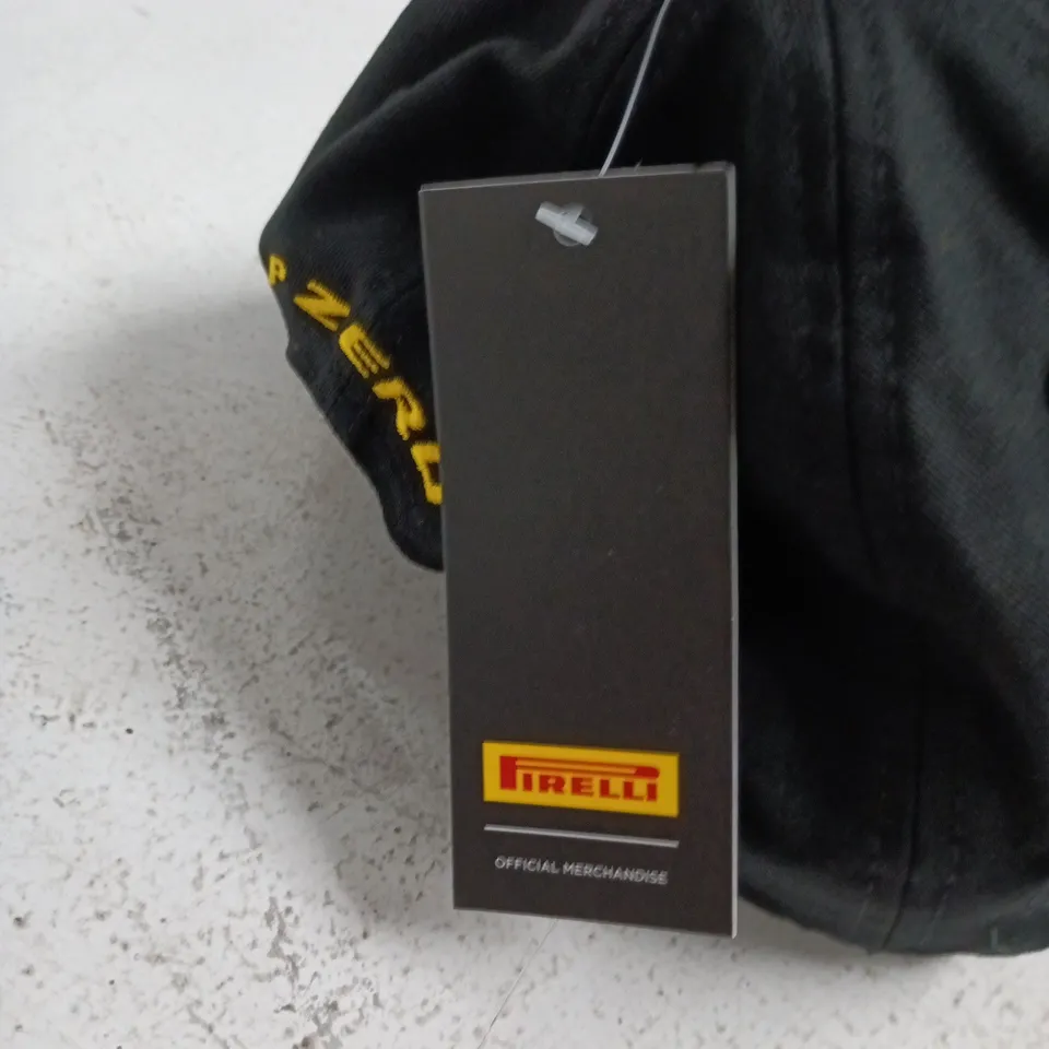 PIRELLI OFFICIAL MERCHANDISE CAP – BLACK WITH LAUREL EMBROIDERY, 1ST