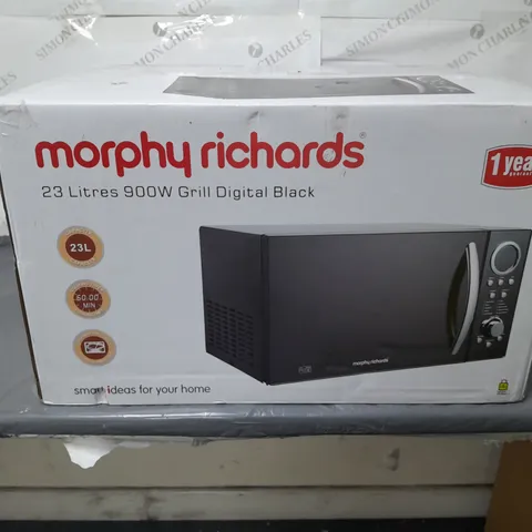 BOXED MORPHY RICHARDS 900W DIGITAL GRILL BLACK 23 LITRES - COLLECTION ONLY