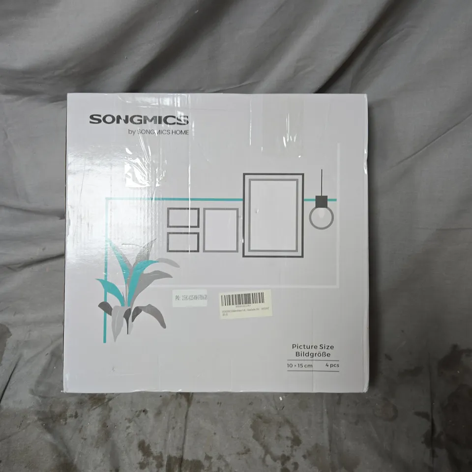 SONGMICS WHITE PHOTO FRAMES SET OF 4, 10 X 15 CM