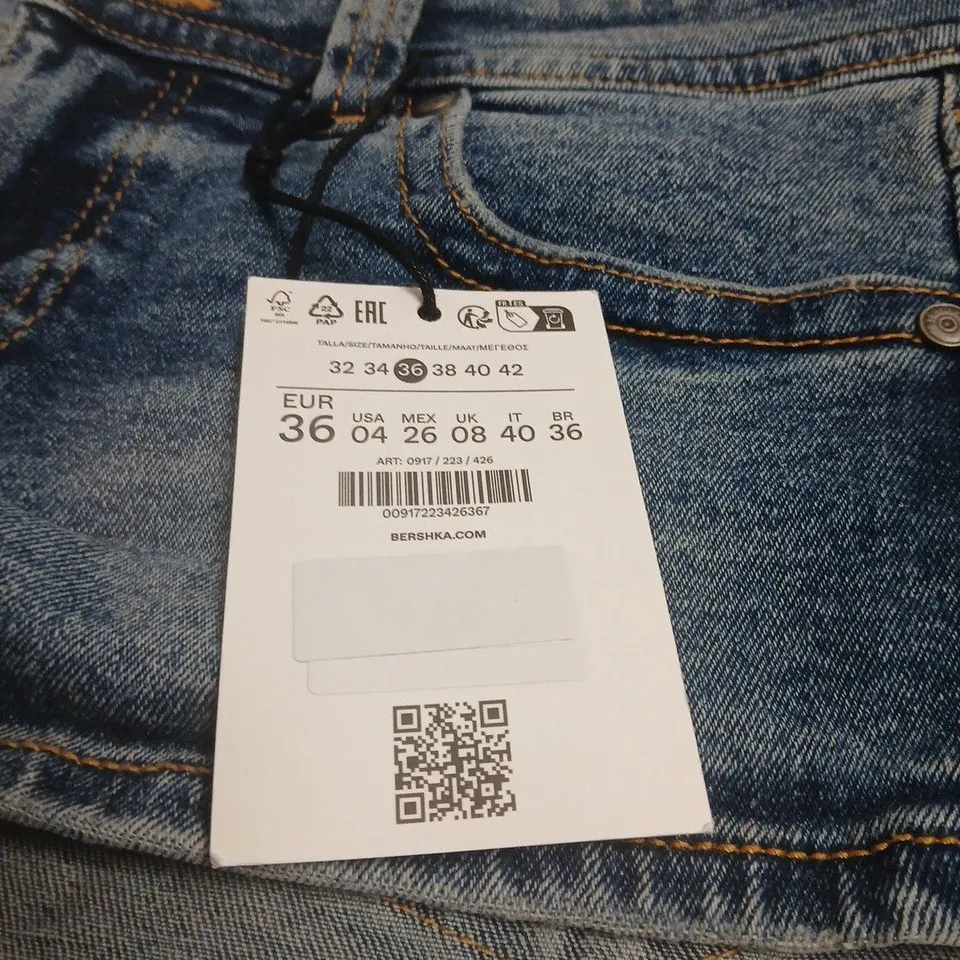 BERSHKA DENIM SHORTS – WOMEN'S, UK 8 (EU 36)