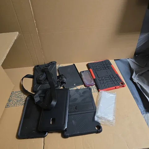 BOX OF APPROXIMATELY 15 ASSORTED PHONE AND TABLET CASES 