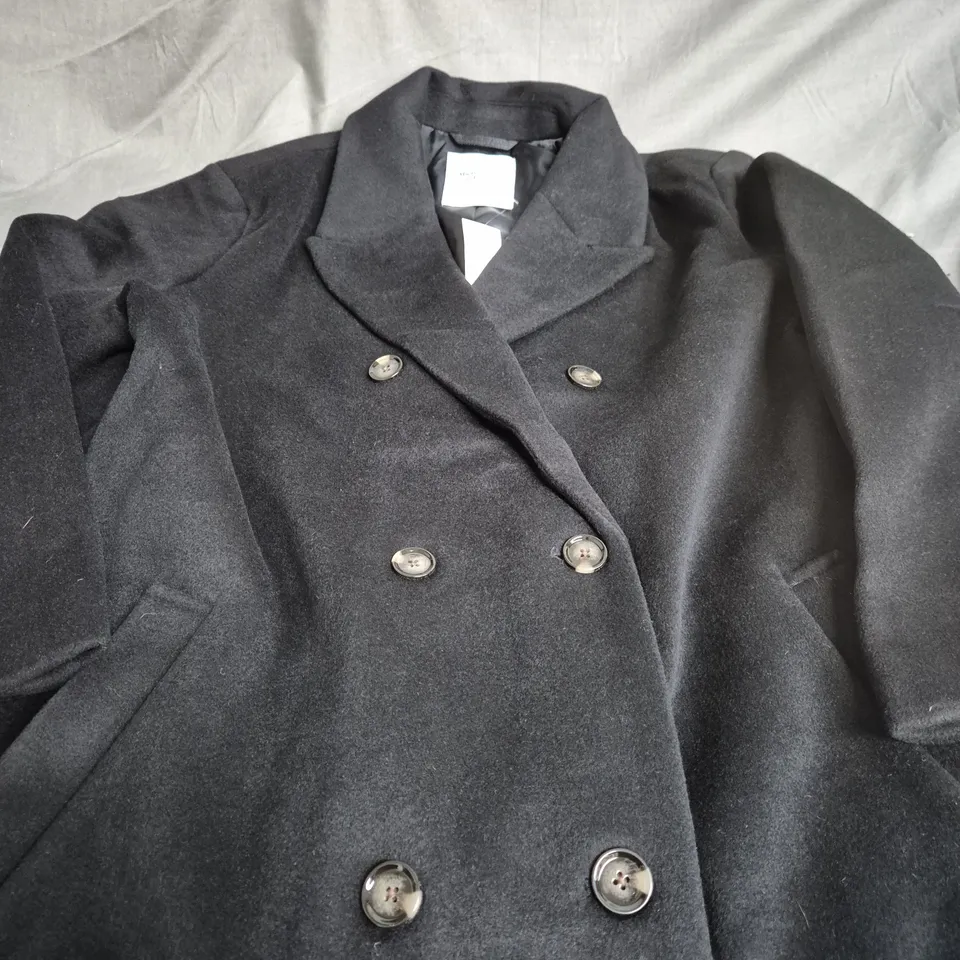 ABERCROMBIE & FITCH BLACK LONG BUTTON DOWN JACKET - XL