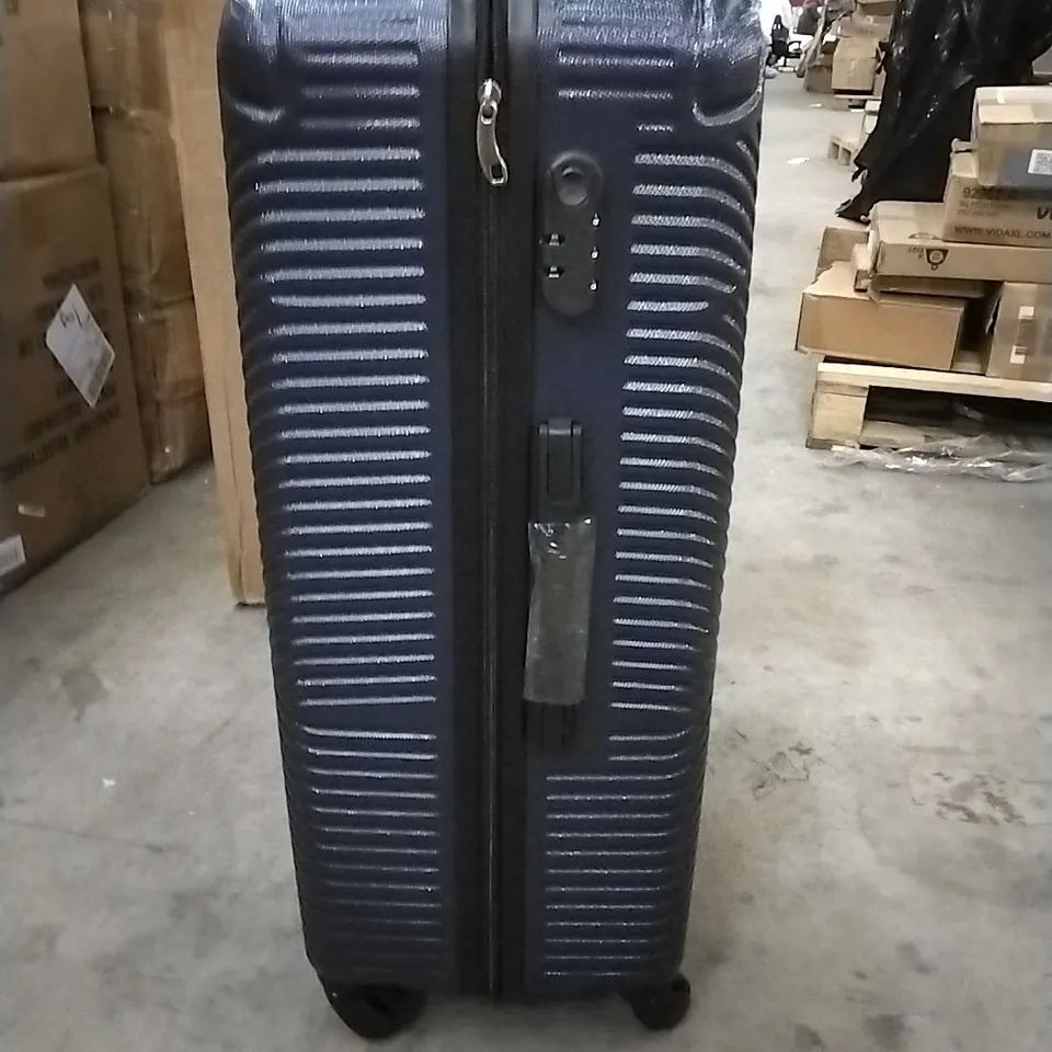 BOXED NEO NAVY BLUE HARD SHELL LUGGAGE SUITCASE