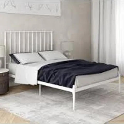 BOXED GIULIA MODERN METAL BED WHITE - DOUBLE