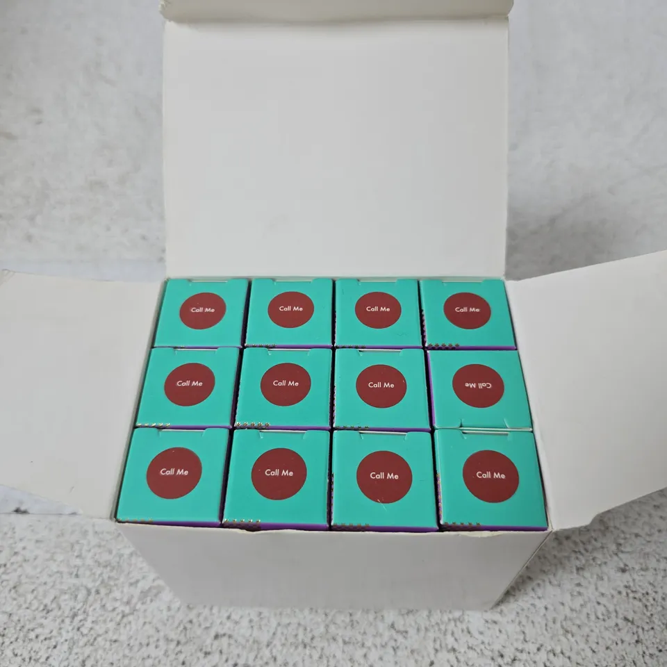 BOX OF APPROXIMATELY 12 X HOLA NEON LIPSTICK BALM SHADE CALL ME - 3.5G
