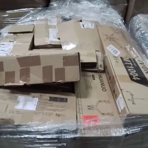 PALLET CONTAINING A LARGE QUANTITY OF TV WALL MOUNTED BRACKETS
