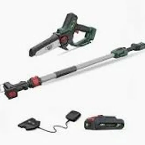 WEBB 20V CORDLESS 15CM PRUNING SAW TRIMMER WITH EXTENSION