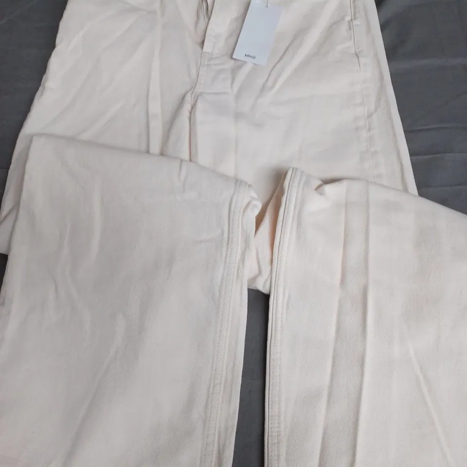 MNG WIDE LEG LOW WAIST CREAM JEANS - UK 6