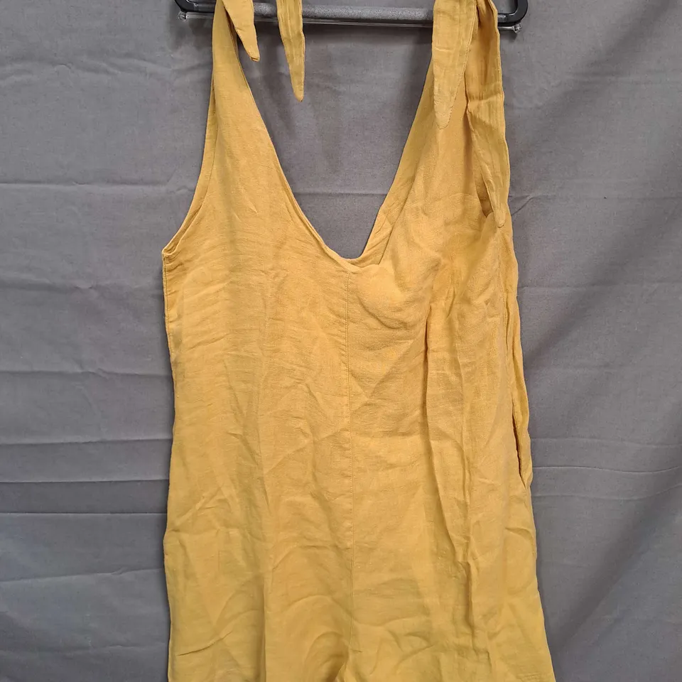 IPEKCI SLEEVELESS OVERSIZED PLAYSUIT IN MUSTARD YELLOW SIZE M